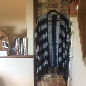 Summer drape cardigan with fringe // Size medium